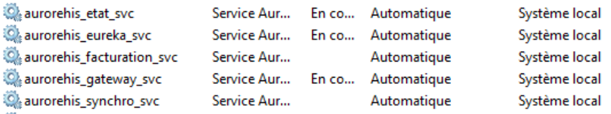 Demmarage des services 